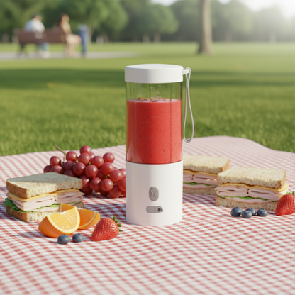 PORTABLE BLENDER ? Powerful 450ML Rechargeable Mixer for Smoothies & On-the-Go Blending with Up to 18 Uses Per Charge
