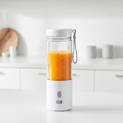 PORTABLE BLENDER ? Powerful 450ML Rechargeable Mixer for Smoothies & On-the-Go Blending with Up to 18 Uses Per Charge