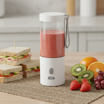 PORTABLE BLENDER ? Powerful 450ML Rechargeable Mixer for Smoothies & On-the-Go Blending with Up to 18 Uses Per Charge