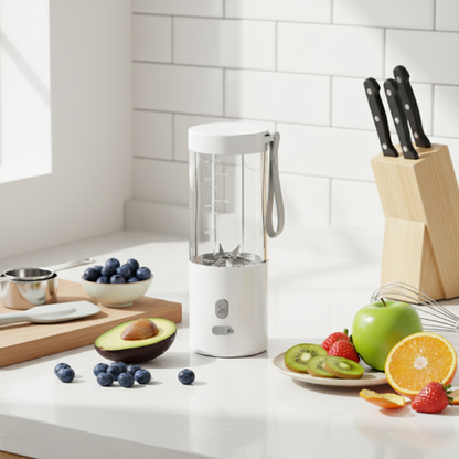 PORTABLE BLENDER ? Powerful 450ML Rechargeable Mixer for Smoothies & On-the-Go Blending with Up to 18 Uses Per Charge