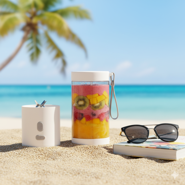 PORTABLE BLENDER ? Powerful 450ML Rechargeable Mixer for Smoothies & On-the-Go Blending with Up to 18 Uses Per Charge