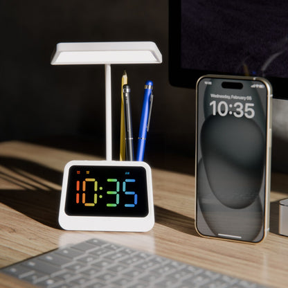 CLAMP ? Multifunctional Bluetooth Speaker with 20-Hour Playtime, TWS, FM Radio, RGB Lighting & Phone Stand