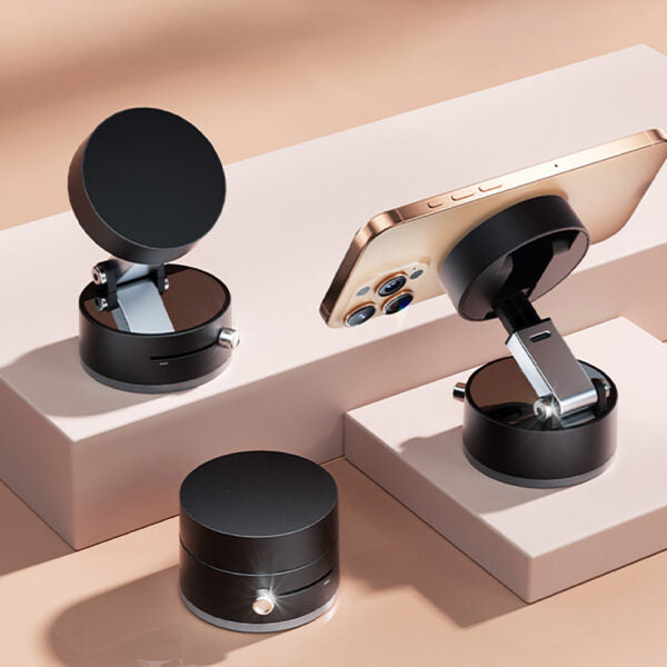 GRIPMATE ? Durable ABS+PC Vacuum Adsorption Holder with N52 Rubidium Magnet & Retractable Foldable Design
