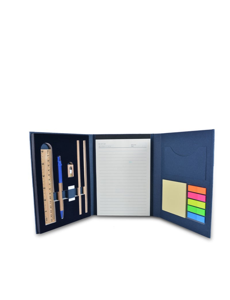 TRI-FOLD STATIONERY SET – All-in-One Stationery Organizer with Craft Paper Cover