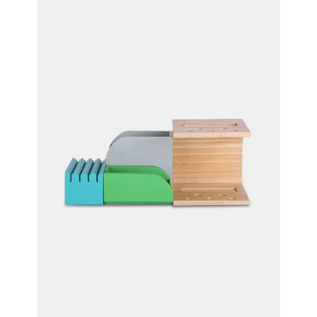 E-CUBE – Eco-Friendly Bamboo Desktop Organizer with Customizable Mini Drawers