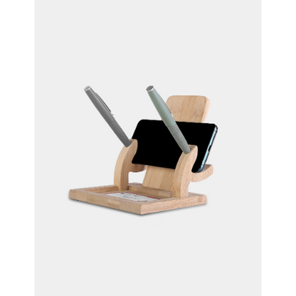 WIRELESS LOUNGE – Bamboo Desktop Organizer with Wireless Charger