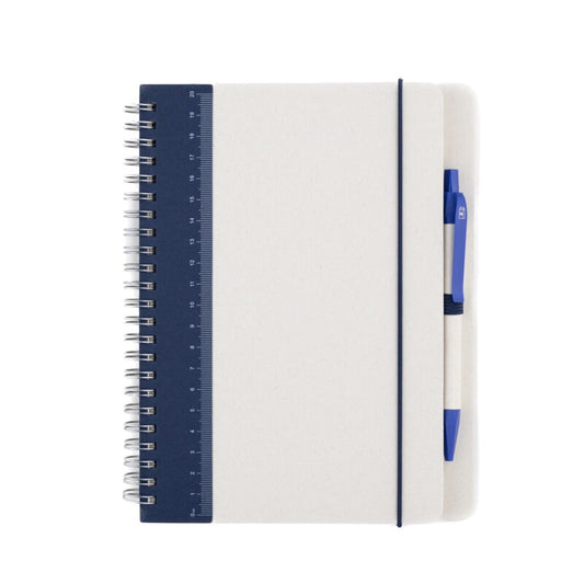 MILKY NOTE – A5 Hard Cover Spiral Notebook with Milk Paper and Ruler