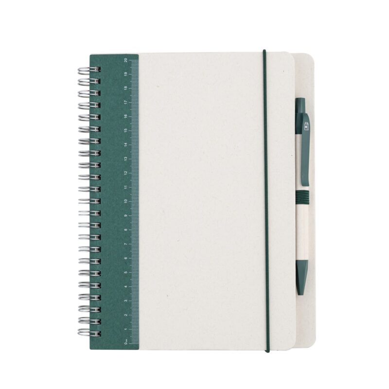 MILKY NOTE – A5 Hard Cover Spiral Notebook with Milk Paper and Ruler