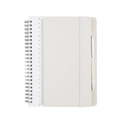 MILKY NOTE – A5 Hard Cover Spiral Notebook with Milk Paper and Ruler