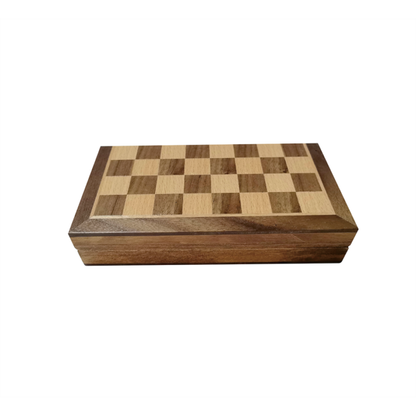 CHESS BOARD ? Compact Wooden Chess Set for Travel, Home Use with Educational Focus on Strategy & Concentration