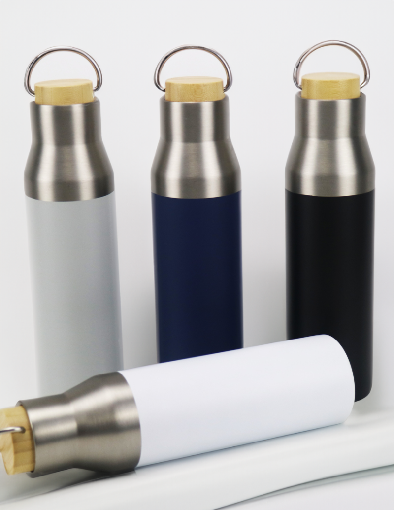 ECO FLASKS – 600ml Double Wall Flask with Bamboo Lid
