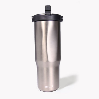 EXPLORER Powder Coating – Versatile 900ml Recycled Stainless Steel Mug with Straw