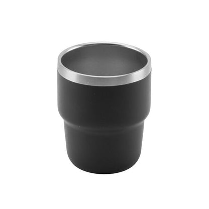ESPRESSO STACKABLE Cups ? Stylish 80ml Double-Wall Stainless Steel Espresso Cups with Silver-Lined Lid & Premium Gift Box