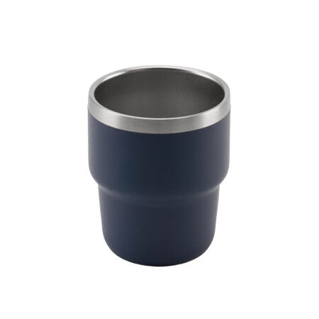 ESPRESSO STACKABLE Cups ? Stylish 80ml Double-Wall Stainless Steel Espresso Cups with Silver-Lined Lid & Premium Gift Box