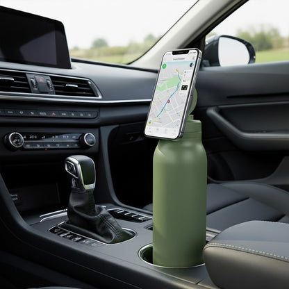 BOTELLA ULTRA 750ml Durable Eco-Friendly Stainless Steel Water Bottle with MagSafe Phone Holder & Wide Opening for Easy Cleaning