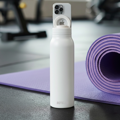 BOTELLA ULTRA 750ml Durable Eco-Friendly Stainless Steel Water Bottle with MagSafe Phone Holder & Wide Opening for Easy Cleaning