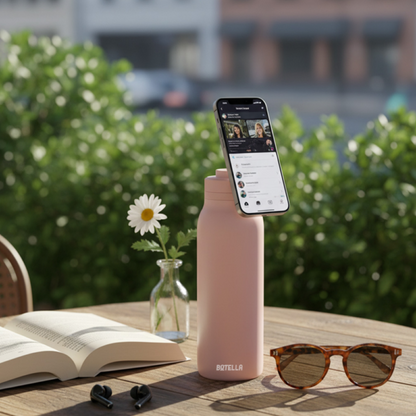 BOTELLA ULTRA 750ml Durable Eco-Friendly Stainless Steel Water Bottle with MagSafe Phone Holder & Wide Opening for Easy Cleaning