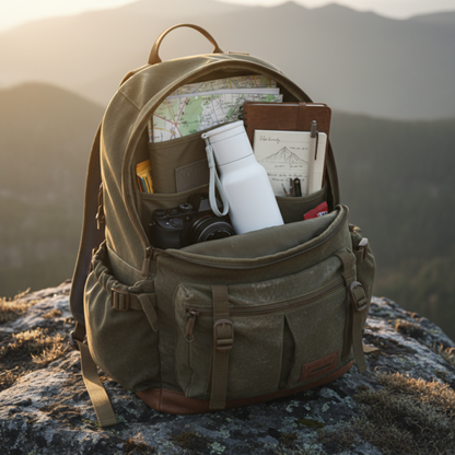 GAHWA GO SET ? Travel-Ready 500ml Vacuum-Insulated Bottle & 90ml Stackable Espresso Cup with Silicone-Sealed Lid