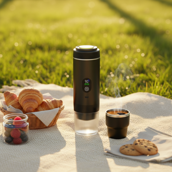 ESPRESSO-GO-SET ? Compact 3-in-1 Coffee Maker with Battery Power, Dual Brew Modes & Dual Espresso Cups for On-the-Go Brewing
