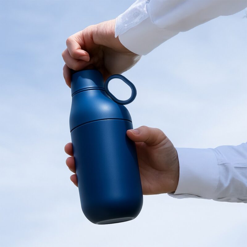 HOOKIPA set ? Smart Sustainable 2-in-1 Hydration Set with 500ml Bottle & 330ml Tumbler, Recycled Stainless Steel