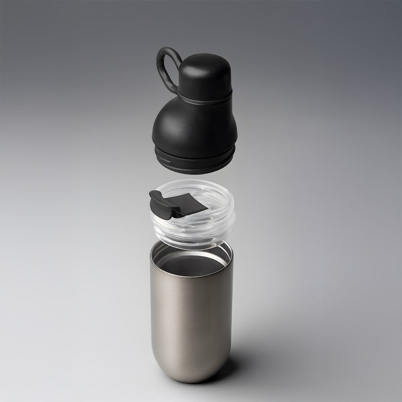 HOOKIPA set ? Smart Sustainable 2-in-1 Hydration Set with 500ml Bottle & 330ml Tumbler, Recycled Stainless Steel