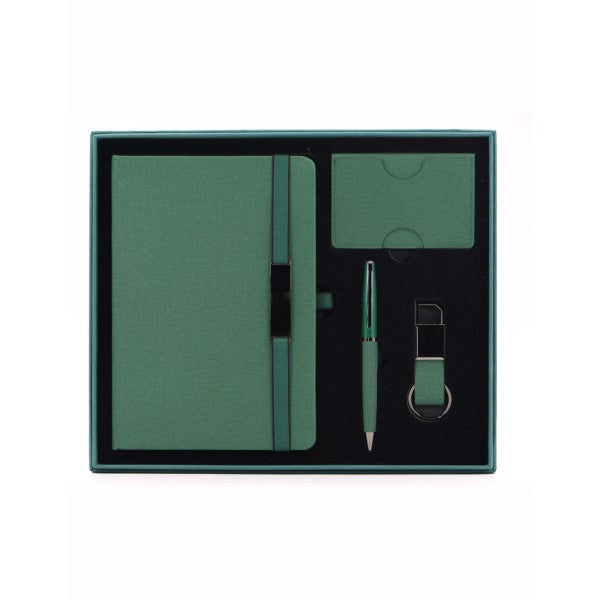 PRIME SET PLUS – Elegant Corporate Gift Set with PU Notebook, Metal Pen & RFID Card Holder