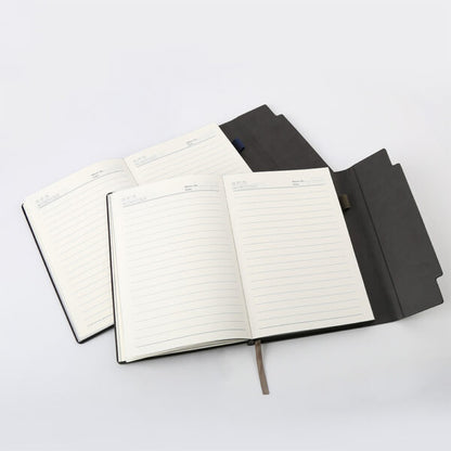 BUSINESS SET ? Premium 5-Piece Professional Gift Set with PU Notebook, Metal Pen, Card Holder & Keychain in Elegant Box