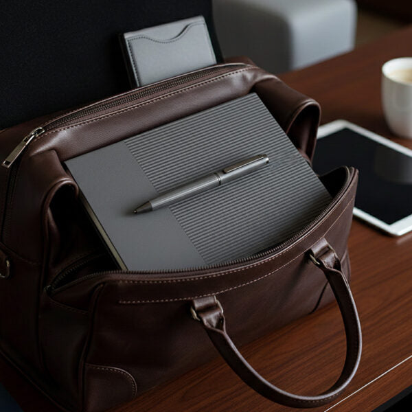 AGENDA PRO SET ? Executive 4-Piece Notebook Gift Set with PU Binder, Metal Pen & Card Holder for Professionals