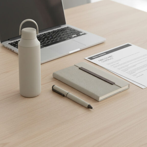 EMPLOYEE WELCOME SET ? Premium 5-Piece Onboarding Gift Pack with 600ml Vacuum Bottle, PU Notebook & Metal Pen