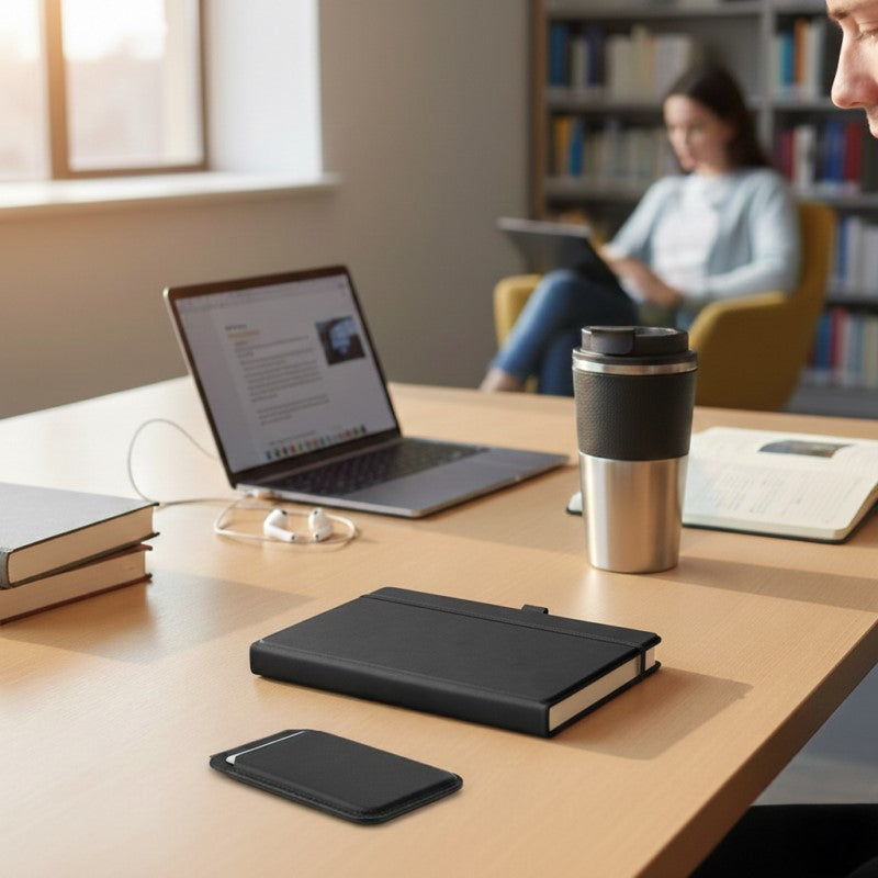 COZY SET ? Elegant Gift Set with 420ml Stainless Steel Mug, PU Notebook & Metal Pen in Premium Leather Box