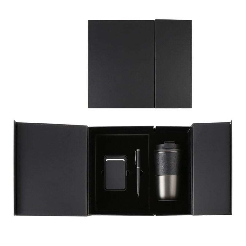 COZY SET ? Elegant Gift Set with 420ml Stainless Steel Mug, PU Notebook & Metal Pen in Premium Leather Box