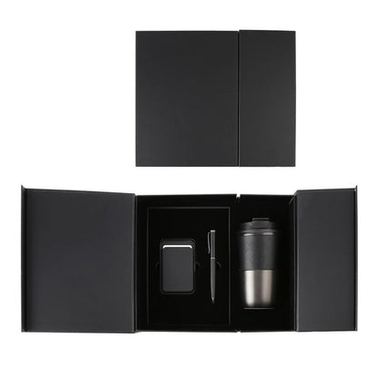COZY SET ? Elegant Gift Set with 420ml Stainless Steel Mug, PU Notebook & Metal Pen in Premium Leather Box