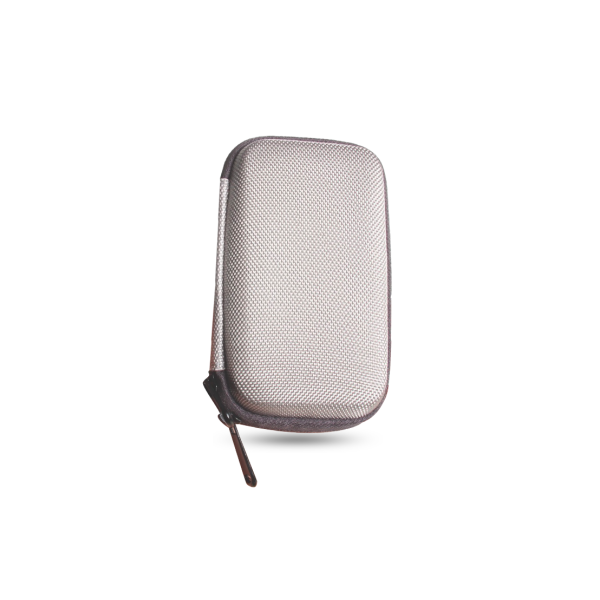 SILVER SMALL POUCH – Stylish Organizer with Elastic Holders and Durable Zipper