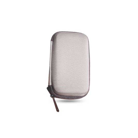 SILVER SMALL POUCH – Stylish Organizer with Elastic Holders and Durable Zipper